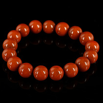 44 81 grams 12mm nine-mouthful full-colored meat persimmon red fine woven oil bright south red agate round beads handstring