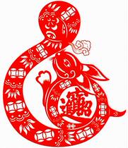 Super clear color cross stitch re drawing drawing Source File Snake rabbit paper cut 280 324
