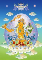 Statue of Buddha portrait of Buddha portrait The Buddha portrait Myong Manjusri Bodhisattva paper Double-sided plastic packaging 004