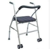 Wheeled belt seat folding Walker wheel seat Walker old man four-legged cane stool walking stick Walker