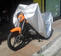 Motorcycle car cover Scooter cover Electric car clothing car canopy Rain cover sunshade sunscreen rain and dust (silver)