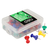 Deli 0021 color I-shaped nail American pushpin Press nail Sketch writing pushpin Safe and easy to use pushpin