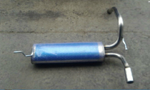 Suitable for double-layer thickened BYD f0 rear section all stainless steel silencer exhaust pipe double-layer thickened muffler