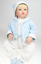 One-year-old doll size simulation boy toy rebirth toy doll childrens clothing model