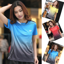 Yipinyou table tennis badminton uniform top womens crewneck sports short sleeve quick-dry T-shirt top
