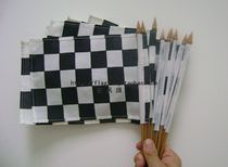 F1 racing flag Black and white checkered flag square flag Victory flag (15cm*23cm)