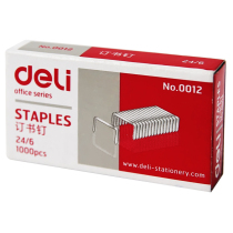 Del Stationery Staples 0012 Conventional No. 12 24 6 High-quality Staples for Students Office 1000 Box