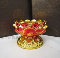Resin hand-cranked warp wheel warp tube base eight auspicious lotus base warp wheel lotus seat