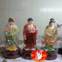 The family is dedicated to the Bodhisattva the Buddha the Western Sansheng Guanyin Bodhisattva to the Bodhisattva 48CM