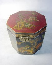 Boutique antique folding jewelry box Antique jewelry box Antique multi-function cosmetic box Nostalgic makeup box