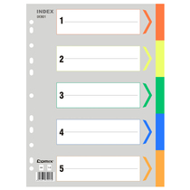 Comix Qixin IX901 easy to classify five-color index paper A4 11 holes office supplies wholesale