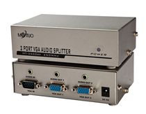 Tax-inclusive Maxtor MT-3502AV 2-port VGA splitter with audio VGA audio and video divider