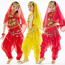 Dancer Childrens Belly Dance Set Childrens Indian Dance Costume Performance Costume Small Chili Spinning Pants