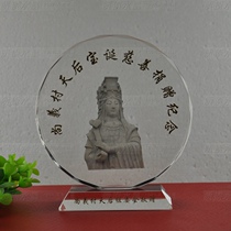 Crystal sunflower medal color photo diva ornaments Mazu Crystal souvenir souvenir