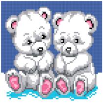 Cross stitch electronic drawing 3696 BZ113 pillow figure Bear 72W * 72H9 color PAT source file
