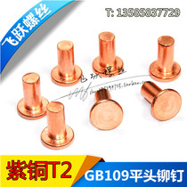 GB109 red copper flat head rivet M5 * 6 -- 5*5*40 M6 * 8 -- 6*50 City Jin price