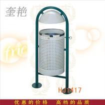 Outdoor three-dimensional park roads and roads on both sides of the ground trash can durable thickened iron plate paint community peel bucket