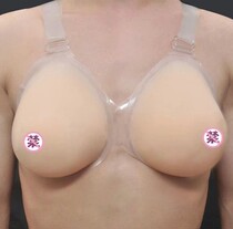 Fake breast cross-dressing shoulder strap breast pseudo-mother CD cross-dressing conjoined breast silicone fake breast