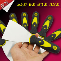 Factory direct carbon steel thickened rubber handle putty knife blade cleaning knife scraper plastering knife shovel wall knife Putty knife