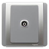Schneider switch socket E3000 Metropolis series with shielded cable TV socket 86 type panel silver gray