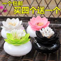 Lotus toothpick box personality creative toothpick cylinder toothpick barrel Cotton Box high-grade household European restaurant toothpick jar