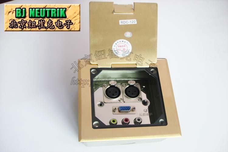 REBO Hidden Lift Flip RDC-120 all-copper panel with stainless steel audio and video type 86 panel