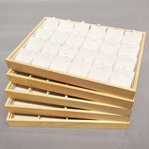 Solid wood ring earrings Necklace Jewelry box Jewelry display tray Jewelry jewelry Jewelry storage box Jewelry rack