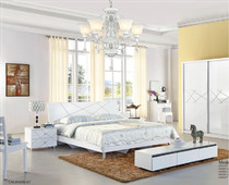 Modern minimalist furniture piano paint bedroom combination set bed wardrobe wedding room furniture bedroom four-piece furniture