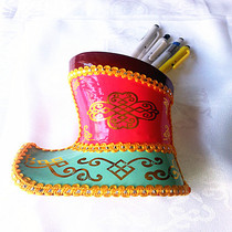 Pen holder Inner Mongolia crafts Mongolian characteristics handmade jewelry medium riding boots pen holder ethnic gift custom batch