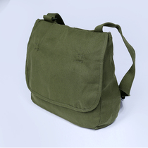 Old-fashioned military green Small Satchel small yellow bag Lei Feng bag retro shoulder bag service for the people performance props