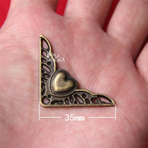C057 heart shaped alloy corner patch home decoration hardware patch corner antique patch classical plane corner wooden box corner protection