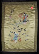 Handmade embroidery old embroidery non-heritage Yanjing eight Beijing embroidery hand-embroidered decorative painting Cowherd and Weaver Girl Tanabata mural