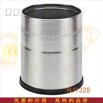 Hotel hotel room stainless steel double-layer set trash can durable and rust-free leather box