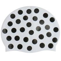  Surging new waterproof ear protection black and white silicone swimming cap fashion and comfortable unisex large swimming cap