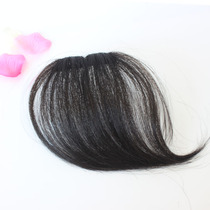 True hair Liu Hai piece full hand-woven seamless invisible oblique bangs wig face fluffy fake head curtain reissue Liu Hai film