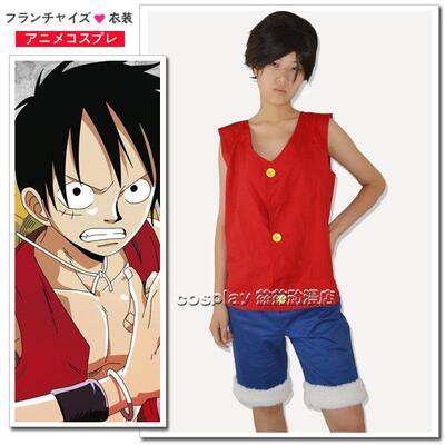 Monkey D Luffy Cosplay One Piece Costumes Wigs
