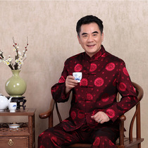 New elderly spring and autumn male spring and autumn old mens Tang suit suit birthday grandpa suit