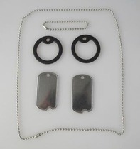 Stainless steel dog tag with gap ID card soldier card dog tag set price