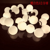 LED5cm big ball color light Flash light USB battery light Starry Christmas photo studio Wedding holiday decoration string light