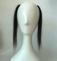 Duo Silk Pure hand-woven real hair top head replacement piece straight hair wig piece invisible on both sides invisible non-trace hair pad high pad hair