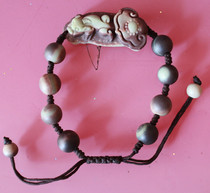 Helan stone bracelet mens womens couple jewelry new retro ethnic style ruyi cat special gift