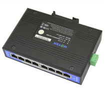 UTEK 100M 8-port Industrial Ethernet Switch Unmanaged Redundant Power Supply UT-6408