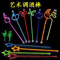 Acrylic Milk Tea Juice Bars Art Mixing Rod Cocktail Whisk Coffee Rod Clearance
