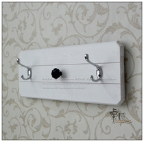 European style pastoral White all solid wood decorative adhesive hook door rear rack coat hook home bathroom large clothes hook