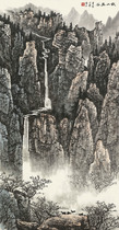 Art micro-spray white snow stone Qiushan Valley 30x57cm