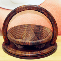 Pakistan 12 inch walnut creative dried fruit basket home decoration overseas crafts BM163
