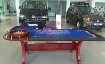 Roulette table solid wood H leg 240 * 120CM free design pattern color