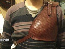 Archery breast protection hemp single-shoulder carved breast one-shoulder breastplate