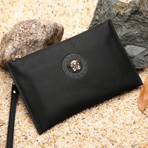 Mens handbag Genuine Leather Tide Casual Handbag for Mens Han Edition Soft Bull Leather Large-capacity Youth Hands Grab Envelope Bag