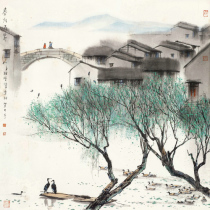 Spring Water Family Yang Mingyi Celebrity calligraphy and painting Chinese painting office living room 50 * 50cm